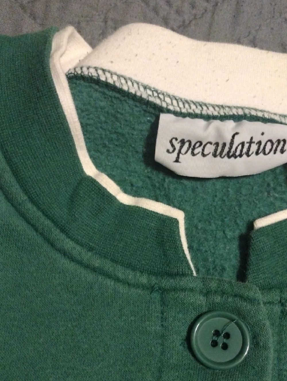 Speculation Green Button-Up Cardigan with Sunflower & Pumpkin Embroidery - Picture 9 of 11